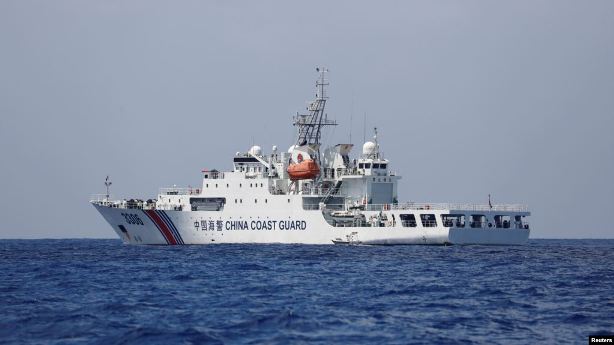  USS Preble Sails Near Scarborough Shoal in South China Sea