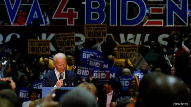  Former VP Joe Biden Picks Up Key Endorsements Ahead of Super Tuesday Balloting