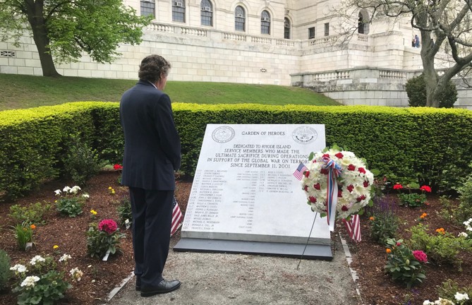  Lt. Governor McKee Hosts Virtual Memorial Day Wreath-Laying Ceremony to Honor Rhode Island’s Fallen Heroes