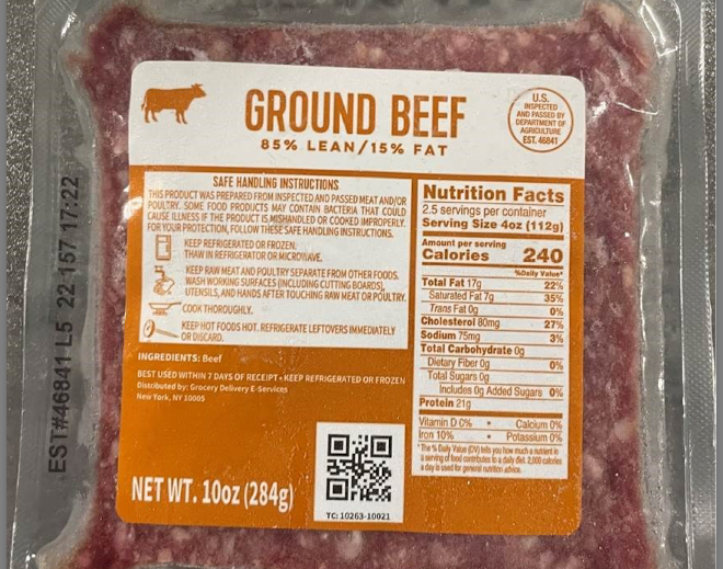  Aviso de salud emitido para la carne molida en los kits de comida HelloFresh