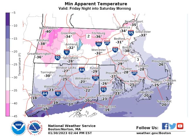  El sur de Nueva Inglaterra podría ver sus temperaturas más frías en años el viernes por la noche