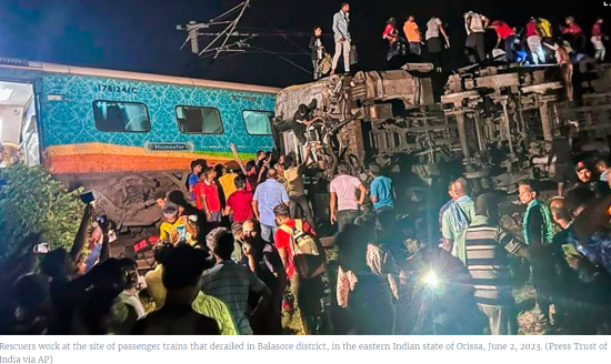  Cientos de muertos y casi 1.000 heridos en accidente de tren en India