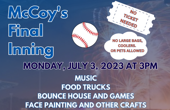  La ciudad de Pawtucket será la anfitriona de «McCoy’s Final Inning» el 3 de julio de 2023