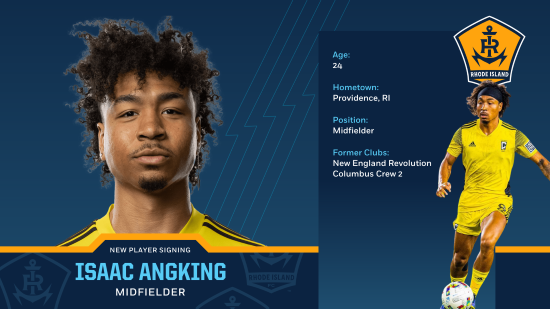  Rhode Island FC ficha a Isaac Angking, nativo de Providence, para la plantilla de 2024