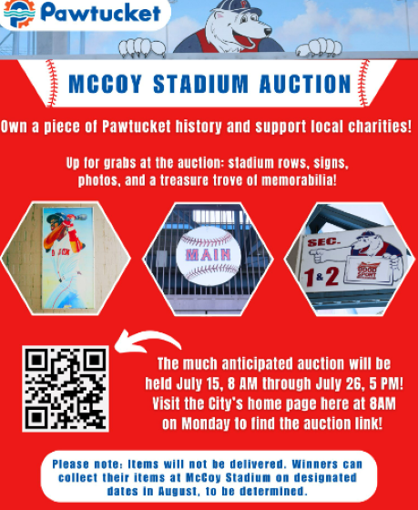  La ciudad de Pawtucket subastará recuerdos del estadio McCoy