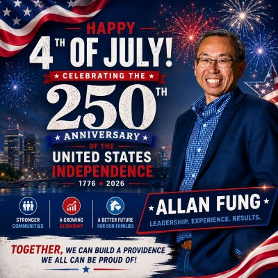  Candidato independiente Allan Fung a representante estatal por el Distrito 15 de Rhode Island